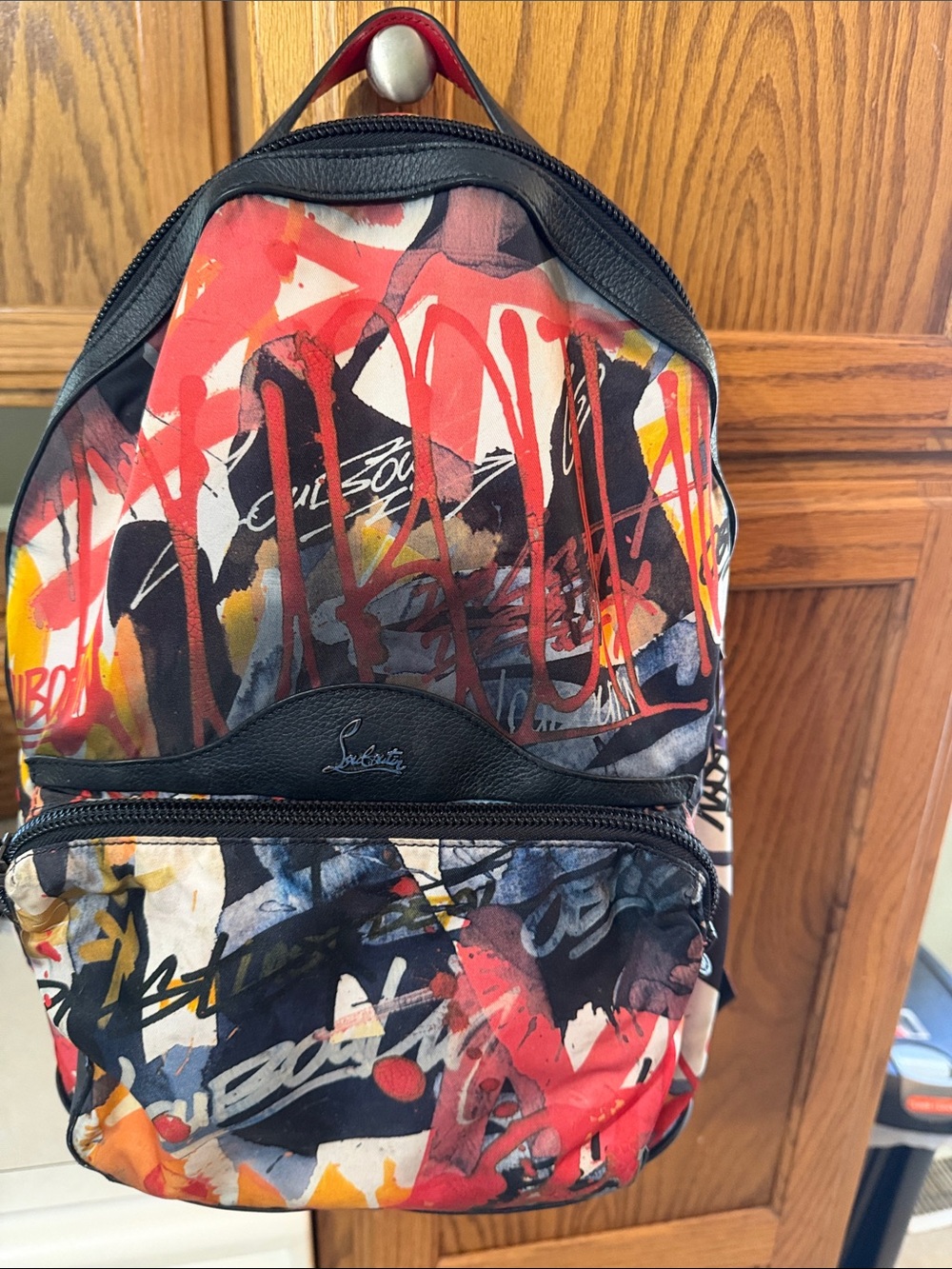 Christian Louboutin Multicolor Graffiti BACKLOUBI Backpack
